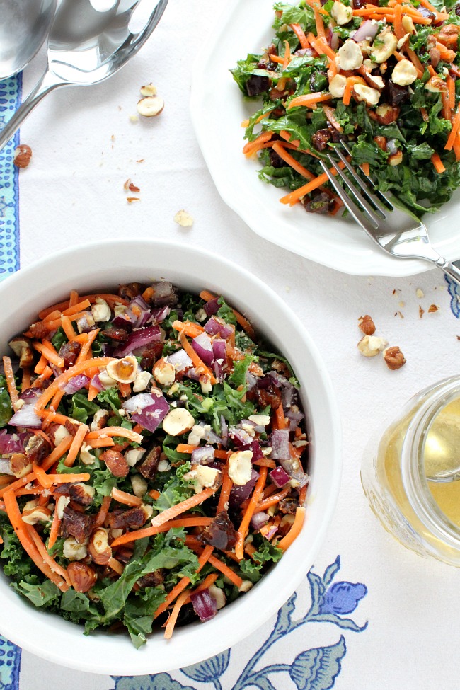 Healthy Winter Kale & Hazelnut Salad