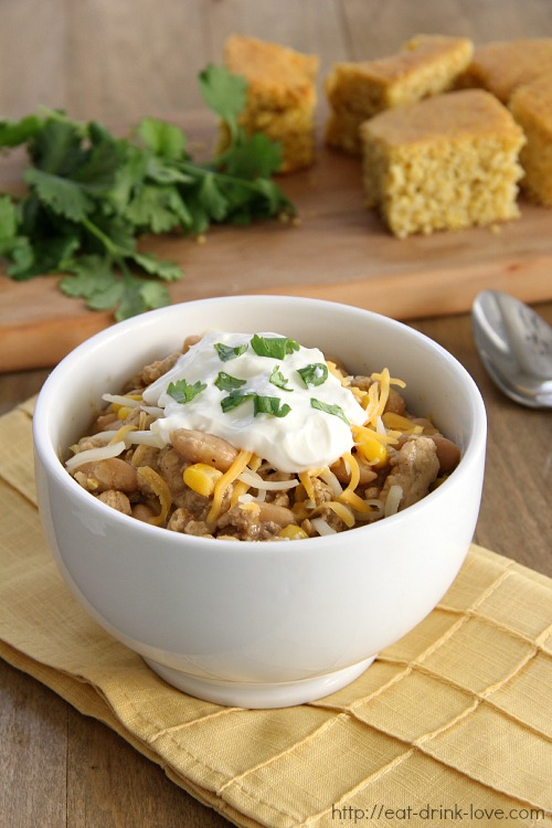 A Hearty White Bean and Chicken Chili