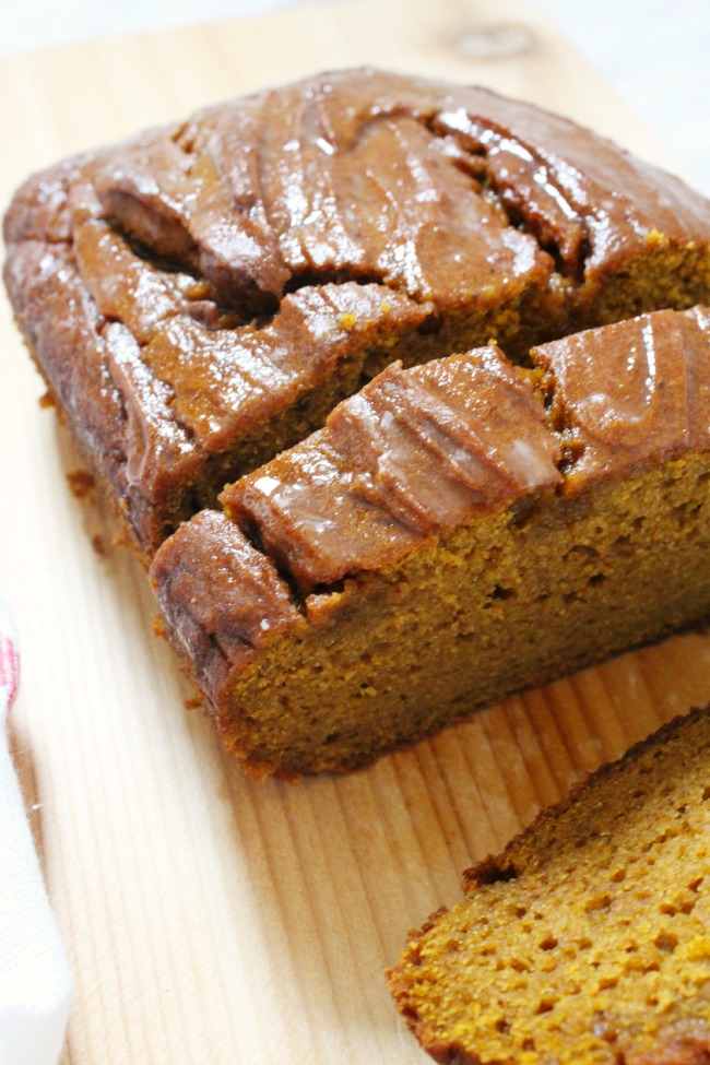 Gluten Free Glazed Pumpkin Bread