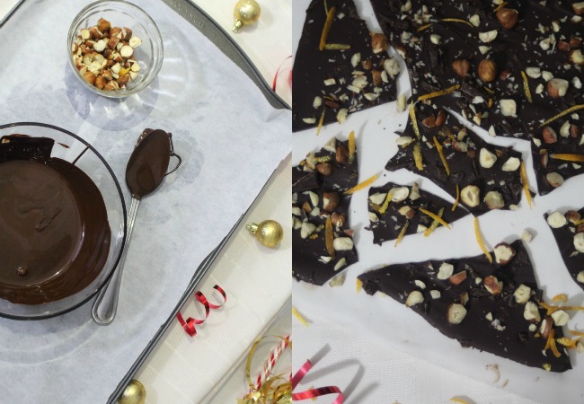 Making Christmas Chocolate Bark with Lindt Chocolate