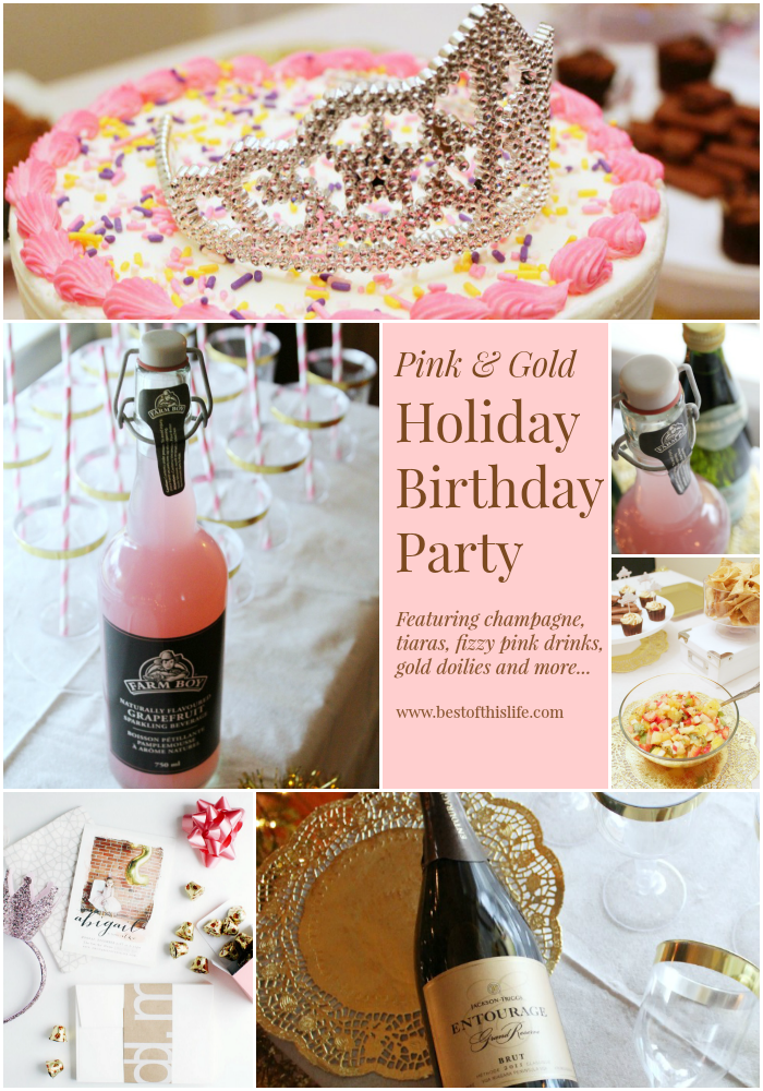 Pink & Gold Holiday Birthday Party for a Girl