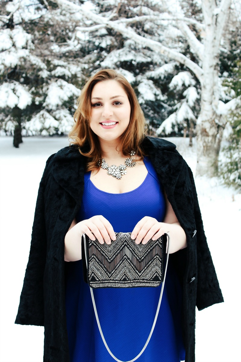 Winter Blues: Faux Fur, Cobalt Blue + Crystals