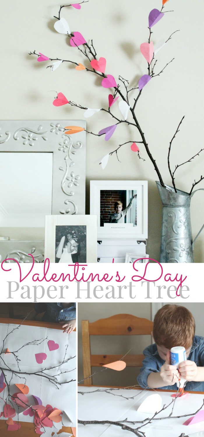 Valentine's Day Paper Heart Tree