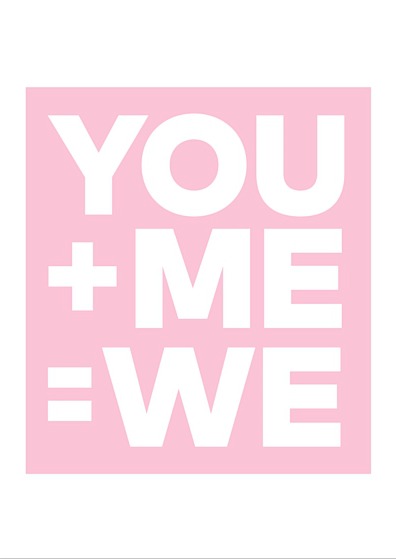 You + Me = WE Valentine's Day Printable Card