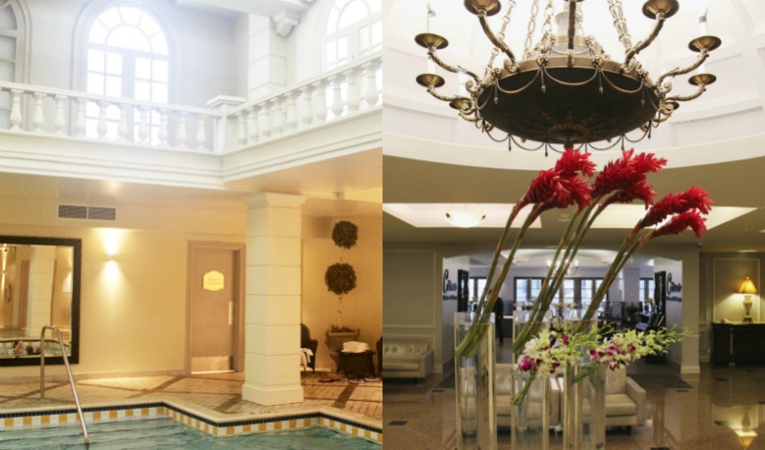 Grand hotel pool and lobby