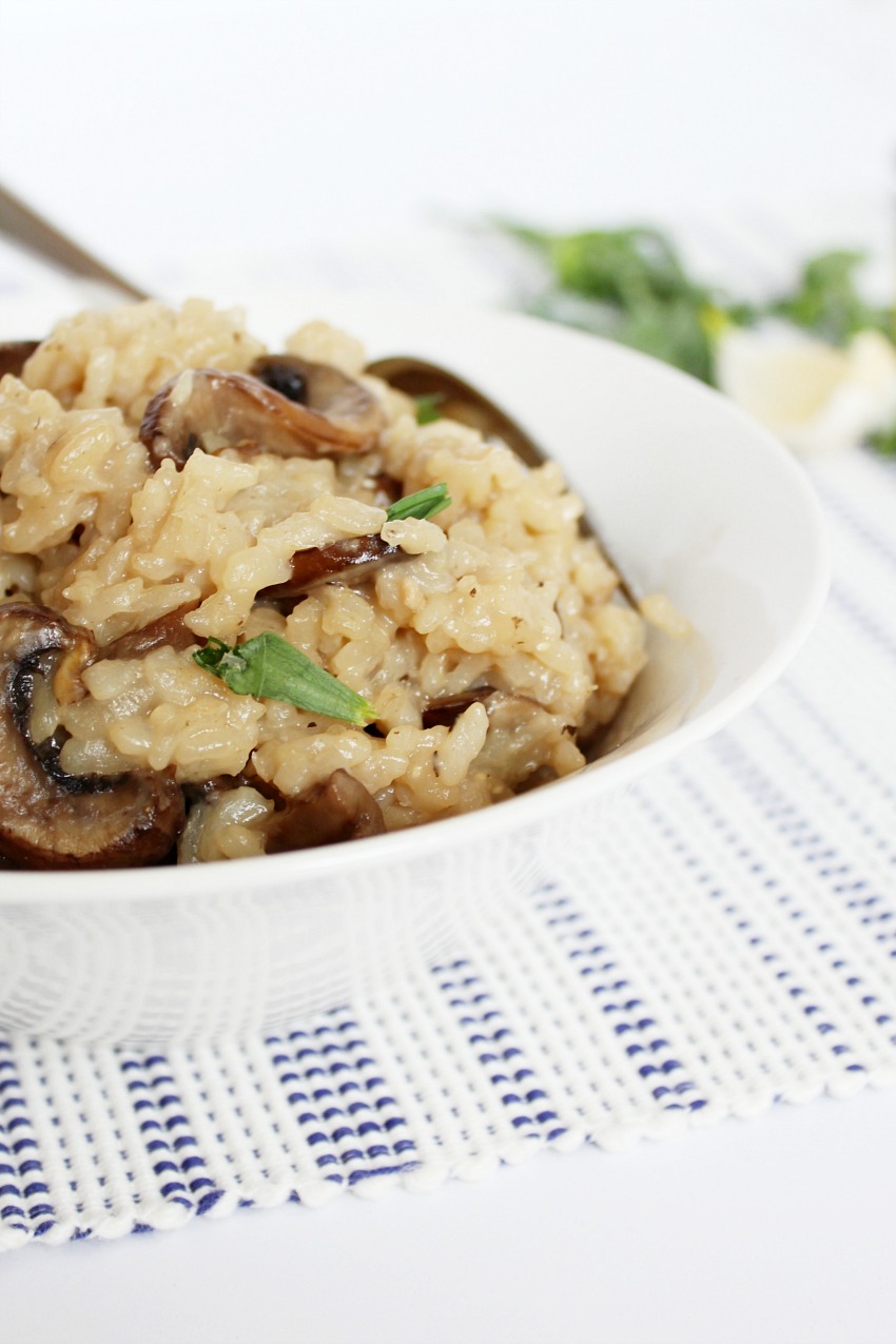 Healthy Vegan Mushroom Risotto 850x1275 bestofthislife.com