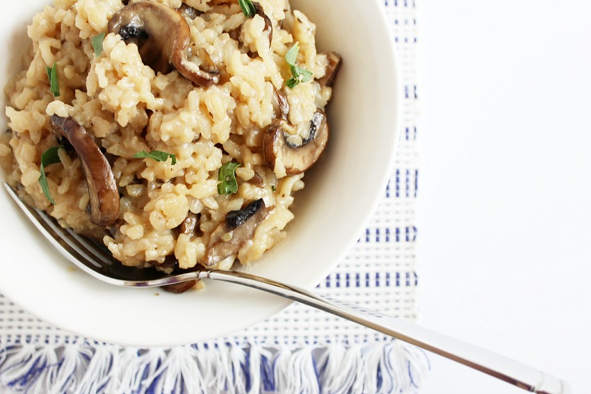 Mushroom Vegan Risotto 85x567 bestofthislife.com