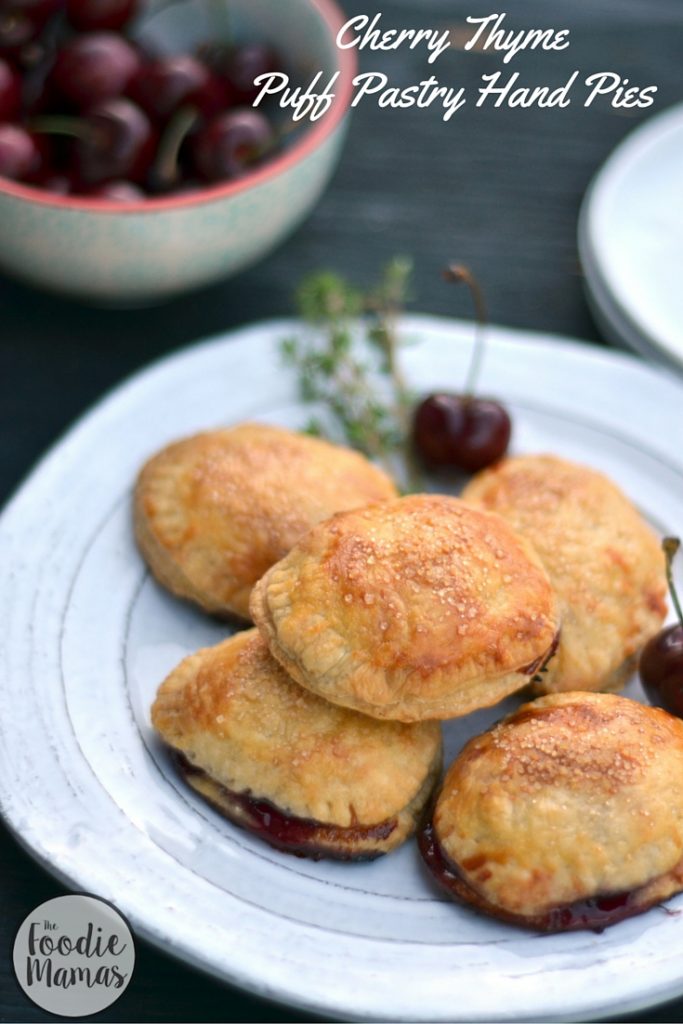 Cherry Thyme Puff Pastry Hand Pies - FoodieMamas - www.cookingcurries.com