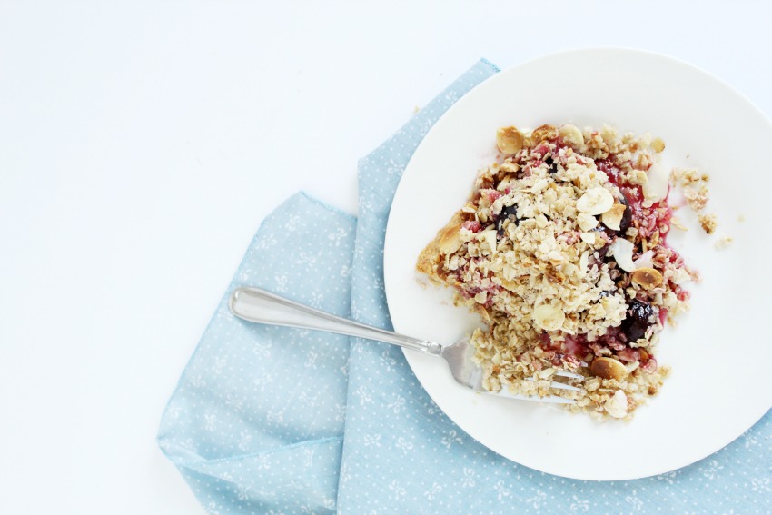 Gluten-Free Cherry Crumble Pie #FoodieMamas