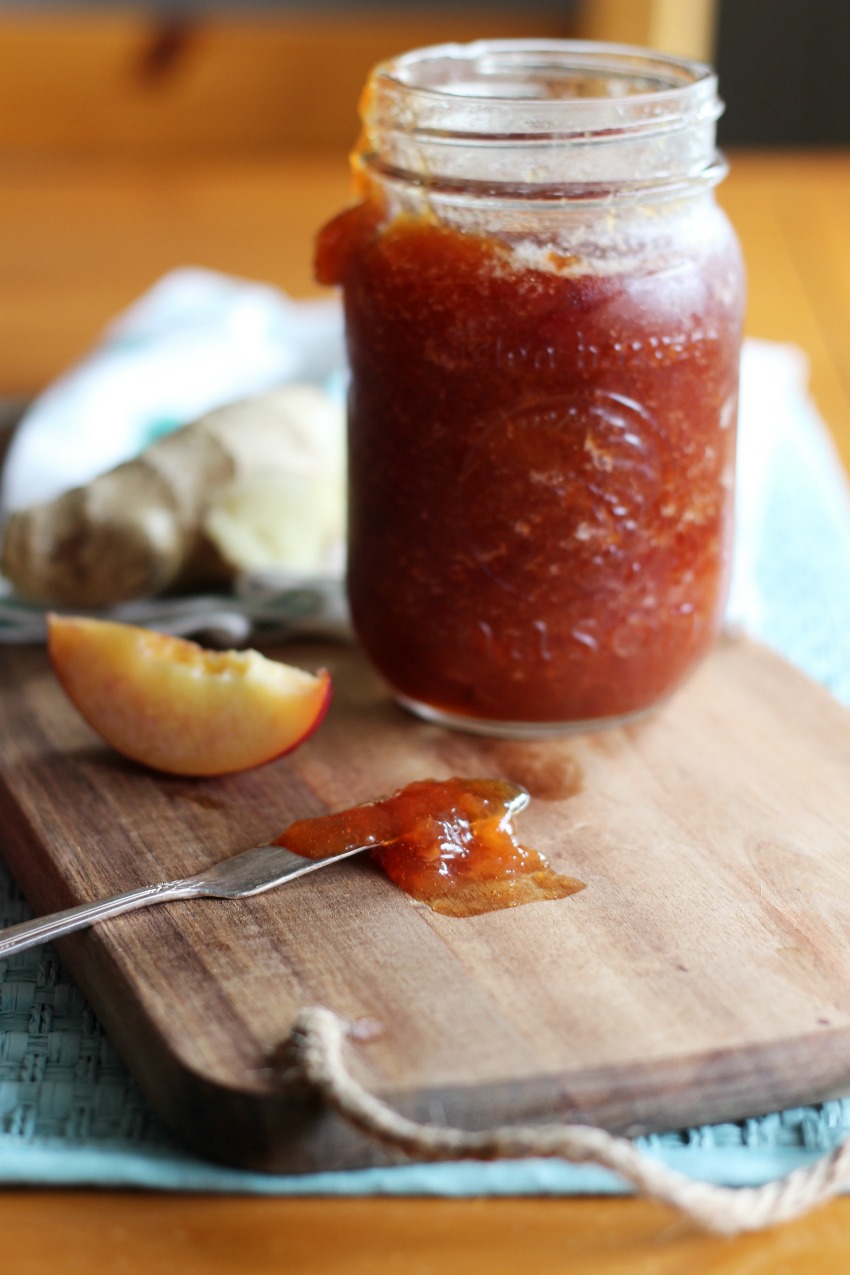 Homemade Nectarine Ginger Jam bestofthislife.com