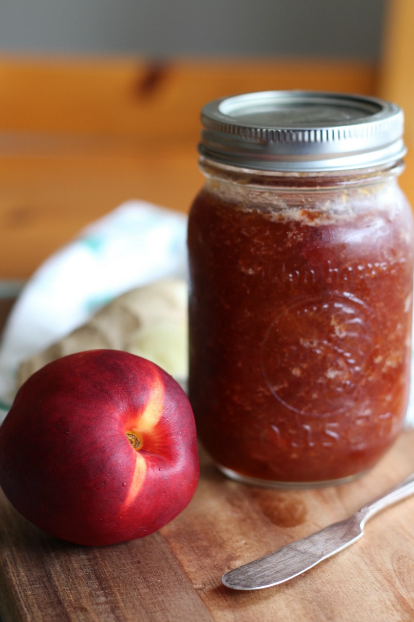 Homemade Nectarine Ginger Jam bestofthislife.com