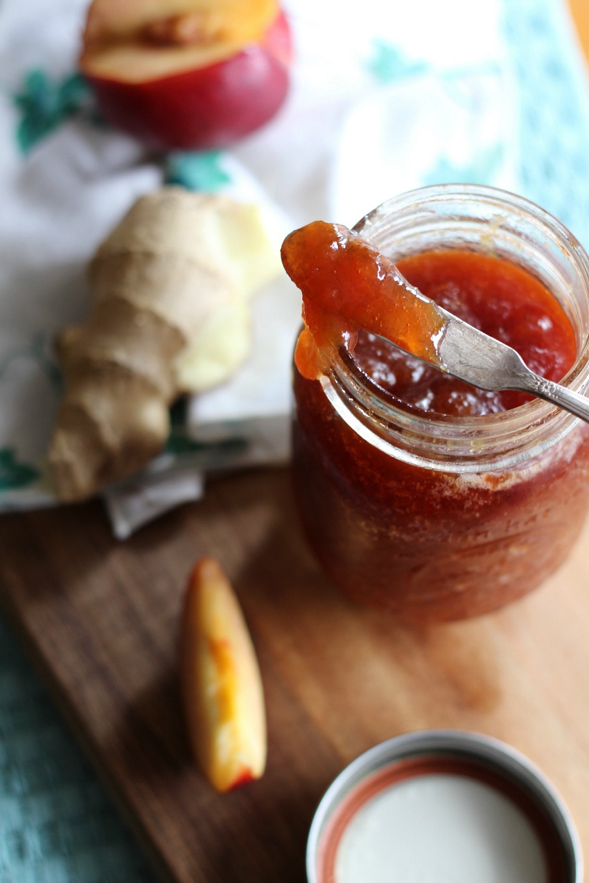 Homemade Nectarine Ginger Jam bestofthislife.com