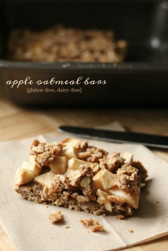 Apple Oatmeal Bars (gluten-free, dairy-free, vegan)