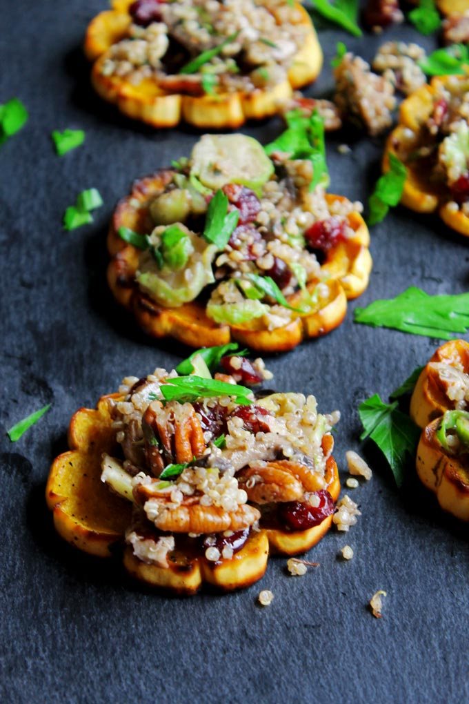 quinoa-stuffed-delicata-squash-rings-with-mushrooms-cranberries-and-pecans-6801