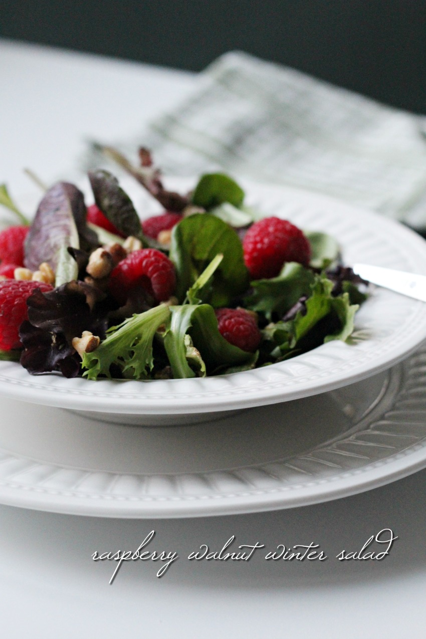 Easy & Beautiful Raspberry Walnut Winter Salad 