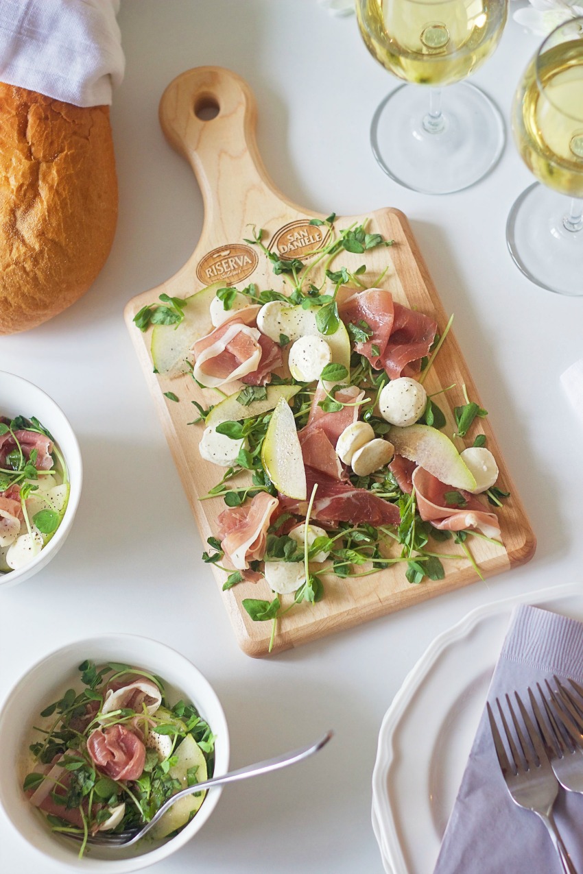 An Elegant Prosciutto, Pear and Bocconcini Salad Appetizer
