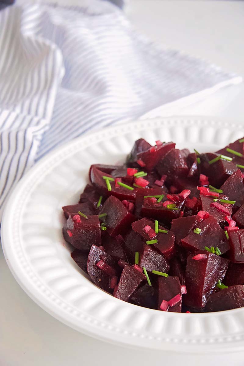 Cold Beet Salad with Red Onions and Chives
