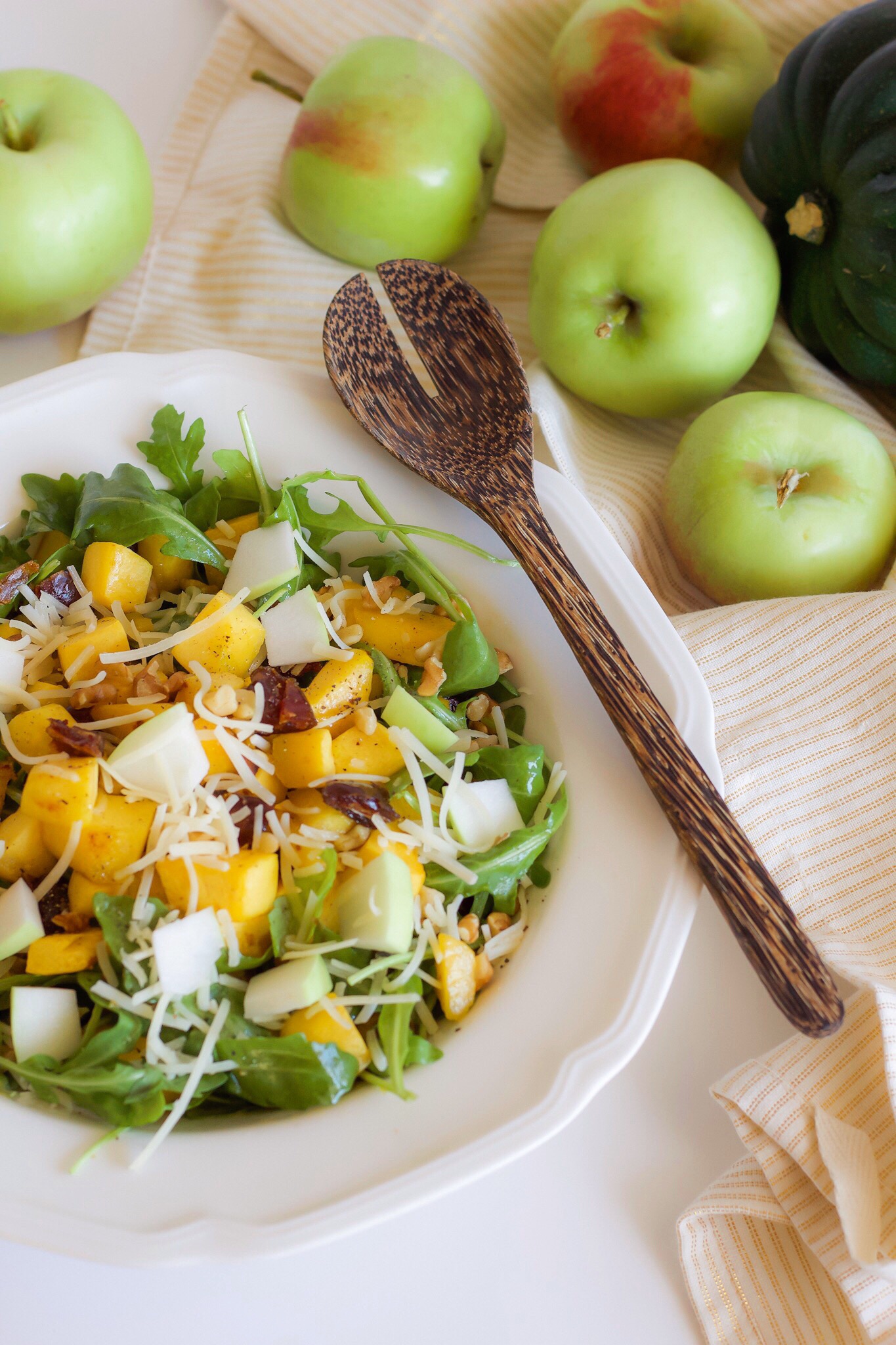 A Fall Salad with Roasted Butternut Squash and Apples