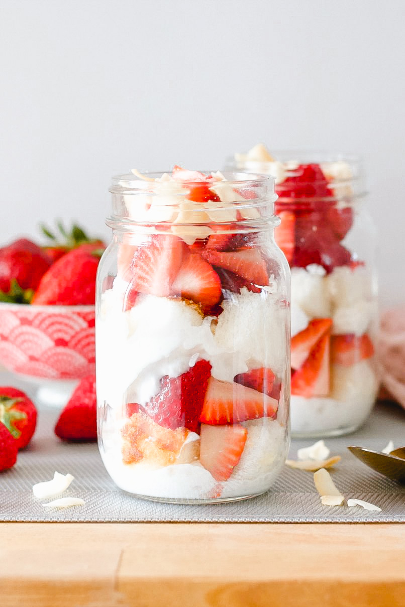 Strawberry Coconut Shortcake Trifles (Quick and Easy!)