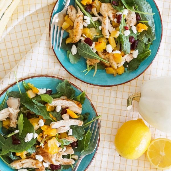 fall salad with butternut squash