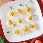 pumpkin shaped deviled eggs