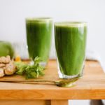 green juice in glass