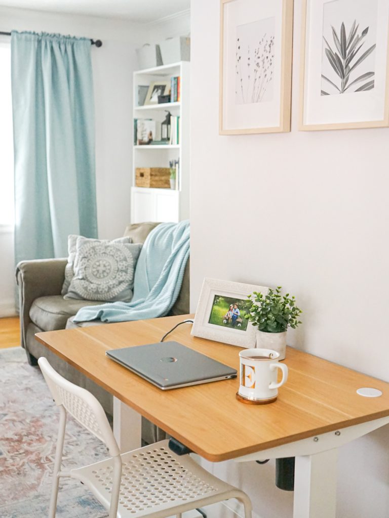 desk in living room